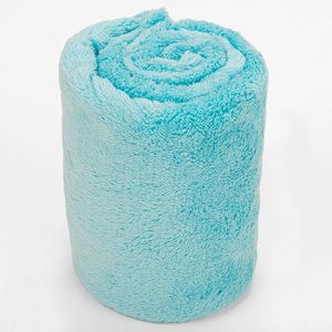 Manta de Microfibra Soft Azul Bublim