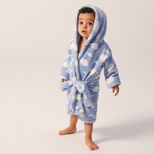 Roupão Infantil Soft Nuvem Azul Baby Joy