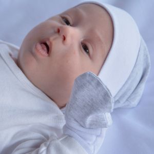 Kit Touca e Luvas 2 Peças Mescla Cinza Bublim
