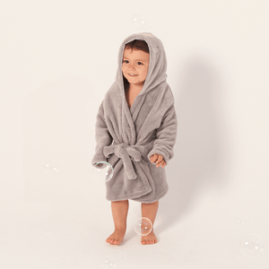 Roupão Infantil Soft Cachorro Cinza Baby Joy