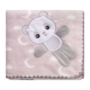 Cobertor de Microfibra com Bordado Céu Cinza Baby Joy