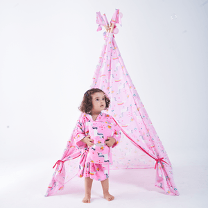 Cabana Infantil Festa do Pijama com Varal de Led  Unicórnio Baby Joy