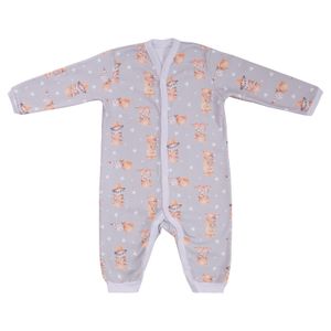 Macacão Estampado Urso Cinza Baby Joy P