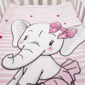 Cobertor Microfibra Elefanta Bailarina Baby Joy