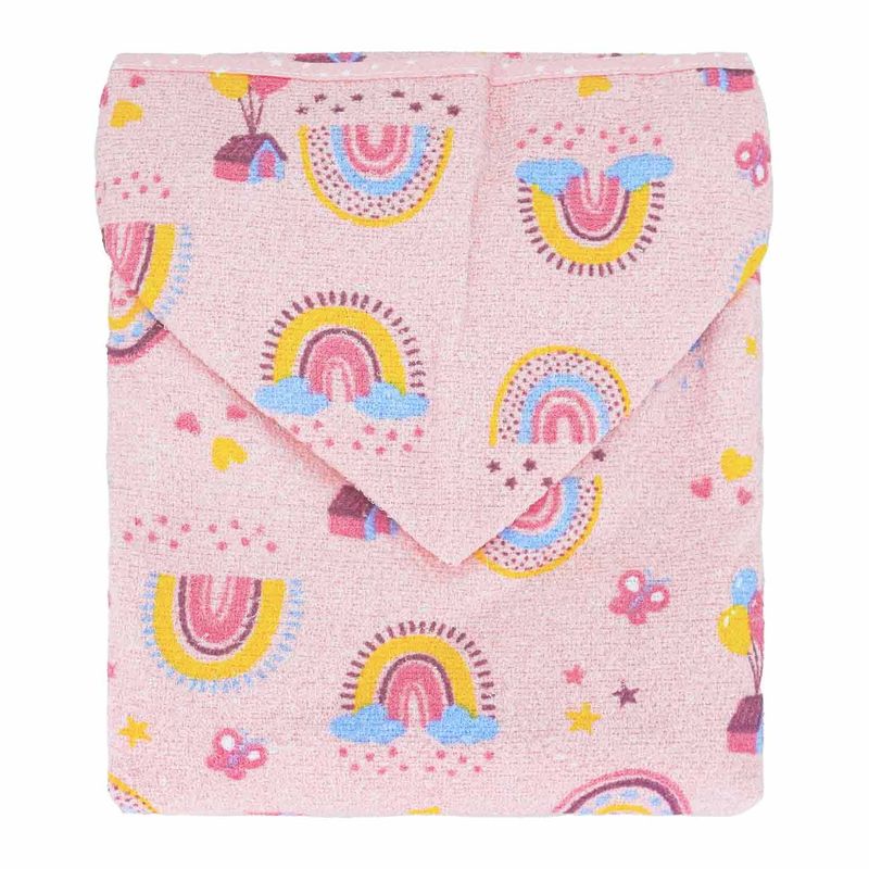 toalha-de-banho-estampada-com-forrro-de-fralda-liso-arco-iris-rosa