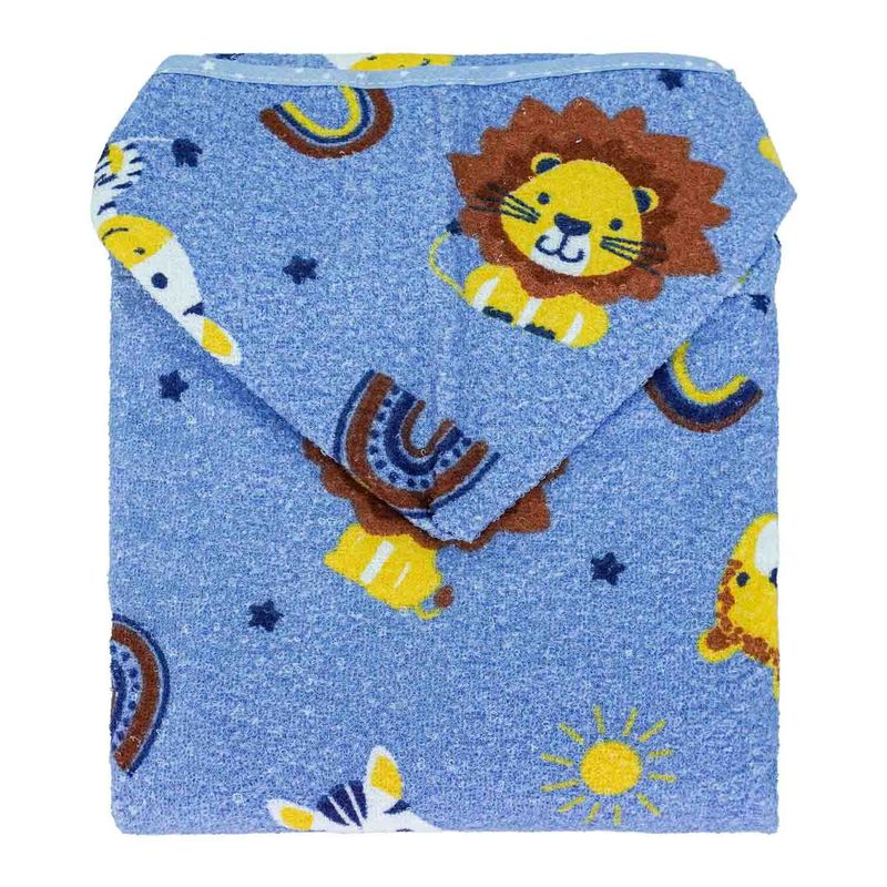 toalha-de-banho-com-capuz-de-centro-estampada-bublim-petit-leao-azul