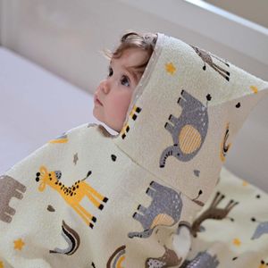 Toalha de Banho Estampada Girafa Creme Bublim Petit