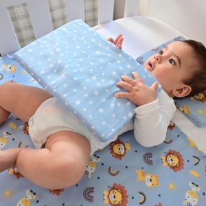 Travesseiro Antissufocante Estrelas Azul Bublim Petit