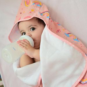 Toalha de Banho Forrada Arco Íris Bublim Petit
