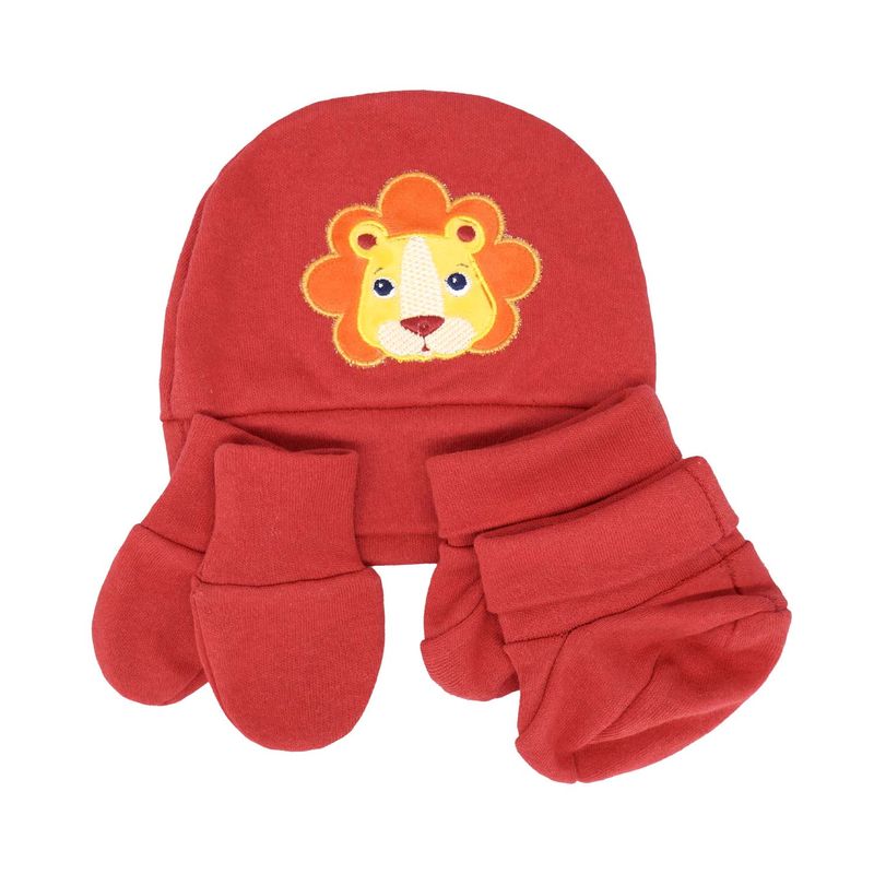 41018_518-kit-touca-luva-sapatinho-liso-baby-joy-wear-leao-vermelho