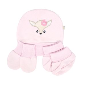 Kit Touca 3 Peças Cervo Rosa Baby Joy Wear