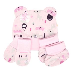Kit Touca 3 Peças Animais Rosa Baby Joy Wear