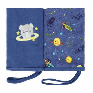 Pano de Boca Bordado 02 Unidades Foguete Baby Joy Premium
