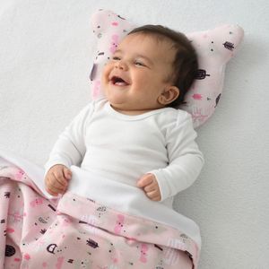 Travesseiro Anatômico Animais Rosa Baby Joy Premium