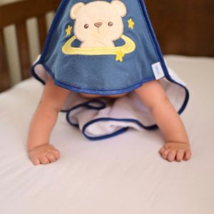 Toalha de Banho para Bebê Urso Espaço Baby Joy Premium