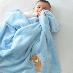 Manta Soft Urso Estrela Azul Baby Joy