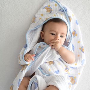 Toalha Fralda Urso Celeste Baby Joy Soft
