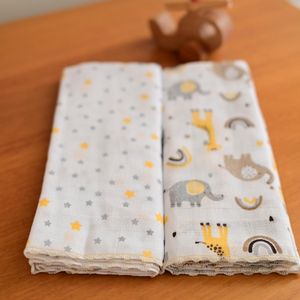 Toalha Fralda com 02 Unidades Girafa Creme Bublim Petit