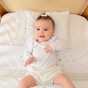 Jogo de Lençol para Berço Bordado Baby Joy Clássicos