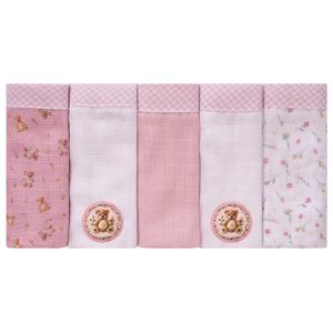 Fralda de Pano para Bebê com 05 Unidades Baby Joy Fábula
