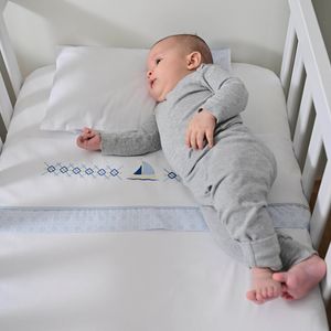 Jogo de Lençol para Berço Bordado Baby Joy Clássicos