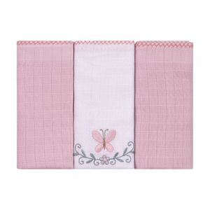 Fralda para Bebê Quadriculada com Bordado Baby Joy Clássicos