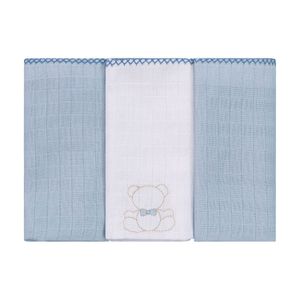 Fralda para Bebê Quadriculada com Bordado Baby Joy Clássicos