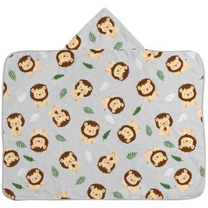 Toalha Estampada com Capuz e Forro de Fralda Bublim