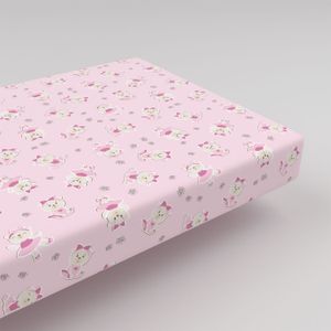 Lençol com Elástico Estampado para Berço Americano Bublim