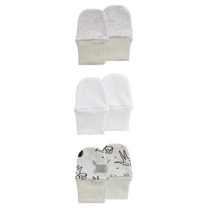 Kit de Luvas 03 Pares Malha Baby Joy