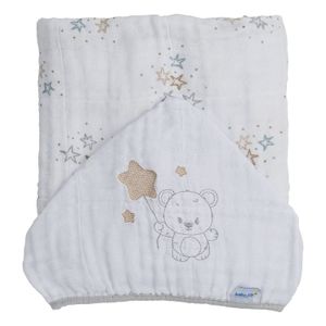 Toalha Soft Bordada 80 cm x 90 cm Baby Joy