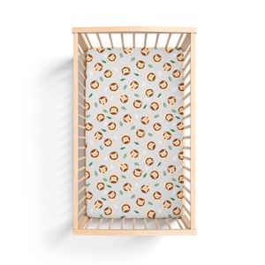 Lençol com Elástico Estampado para Berço Americano Bublim