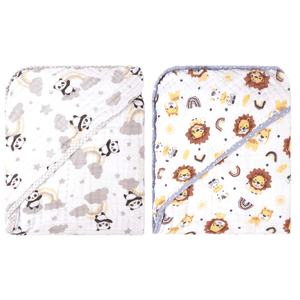 Kit 2 Toalhas de Banho Bebê Soft 70 cm x 70 cm Bublim