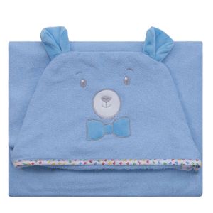 Toalha para Bebê de Felpa Aveludada com capuz Bordado