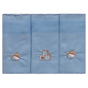 Fralda para Bebê Bordada 03 Unidades Bublim