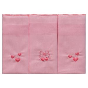 Fralda para Bebê Bordada 03 Unidades Bublim
