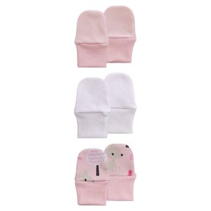 Kit de Luvas 03 Pares Malha Baby Joy