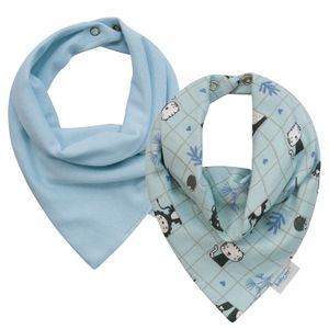 Kit 2 Babador Impermeável Bandana Baby Joy Premium
