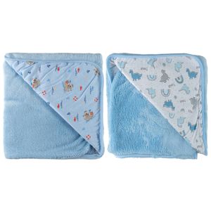 Kit 2 Mantas Soft Dupla Face para Bebê Bublim