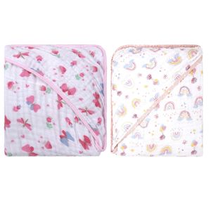 Kit 2 Toalhas de Banho Bebê Soft 70 cm x 70 cm Bublim
