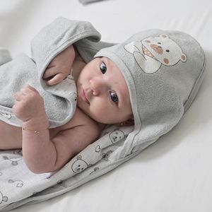 Toalha de Banho Bebê em Plush 67x86 Atoalhado Bublim