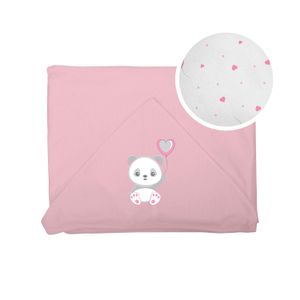 Toalha de Banho Bebê em Plush 67x86 Atoalhado Bublim
