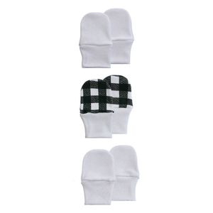 Kit de Luvas 03 Pares Recém Nascido Malha Baby Joy