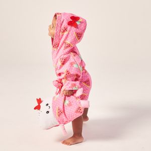 Roupão Estampado com Capuz para Bebê Baby Joy