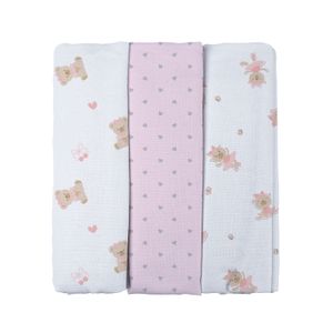 Cueiro Flanelado Estampado para Bebê Bublim