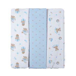 Cueiro Flanelado Estampado para Bebê Bublim