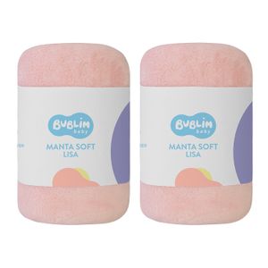 Kit Manta Cobertor 2 Unidades 85cm x 1,00m Bublim