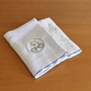 Pano de Boca 2 Unidades Ursos 34 cm x 40 cm Bublim Sonhos